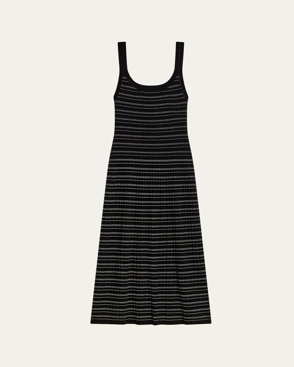 Stripe Knit Midi Dress